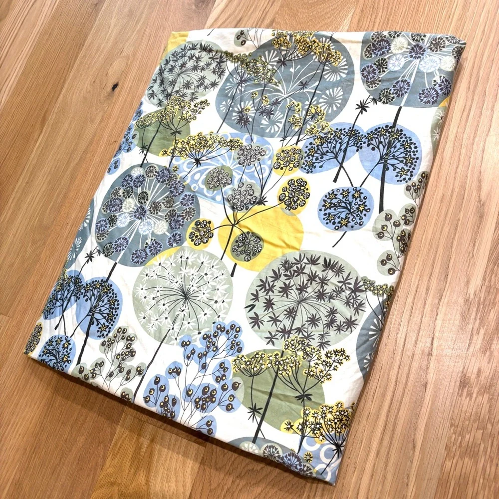 Duvet Cover Garnet Hill Twin Wildflower Dandelion 100% Cotton Soft Cottage